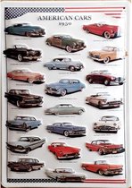 Wandbord Speciaal Exclusief - American Cars 1950 Classics