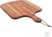ZijTak - Serveerplank - Acacia hout - Handvat - Snijplank - Borrelplank - Tapasplank - Hakblok - Lus - 44 x 30 cm