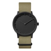 LEFF amsterdam - T40 - Horloge - Nylon - Zwart/Zandkleurig - Ø 40mm