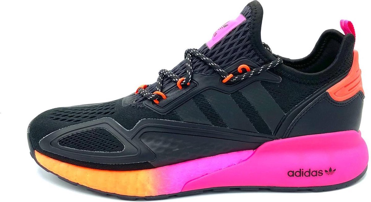 Adidas ZX 2K Boost - Zwart, Roze, Oranje - Maat 42 | bol