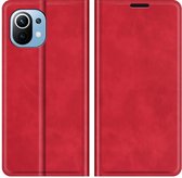 Xiaomi Mi 11 Lite / 11 Lite 5G NE Hoesje Portemonnee Book Case Kunstleer - Rood