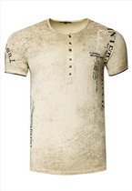 T-shirt - heren - Rusty Neal - Camel - 15243