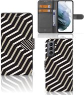 Smartphone Hoesje Geschikt voor Samsung Galaxy S21 FE Bookcover met Pasjeshouder Illusion