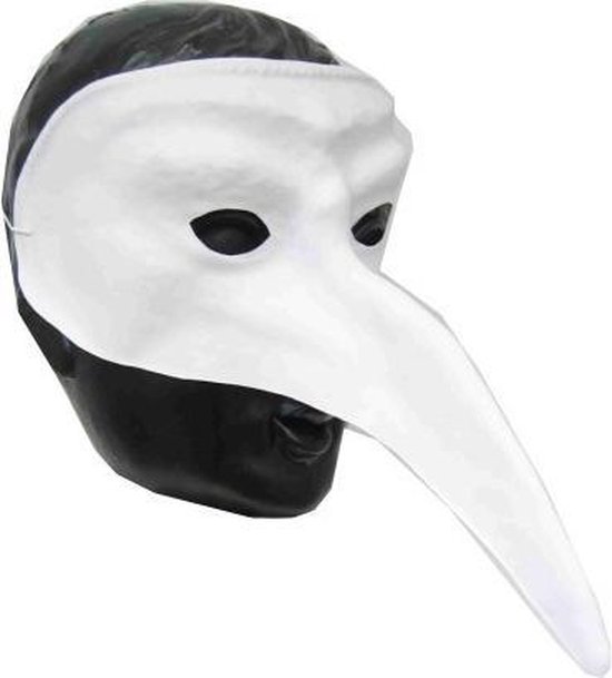 geloof Afleiden conjunctie 2x snavel masker wit halloween Venetië Venetiaans De Kraaien pestdokter |  bol.com