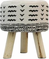 Medina Kruk 38 Cm Hout/Polyester Blank/Beige
