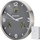 Bresser Wandklok Mytime 30 Cm Rvs Zilver/Grijs