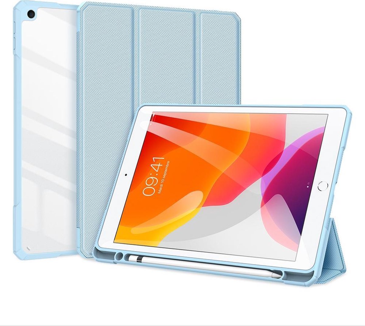 Dux Ducis - Tablet hoes geschikt voor Apple iPad 10.2 2019/2020 - Toby Series - Tri-Fold Book Case - Blauw