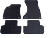 Tapis de voiture personnalisé - tissu noir - adapté pour Audi A4 8K B8 2008-2015