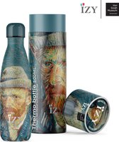 IZY Bottles x Van Gogh Museum - Zelfportret | 500 ML | Thermosfles | Drinkfles | Waterfles | Schoolfles | Isoleerfles | Beker | Drinkbeker | Koud | Warm | Fles | Back to School |