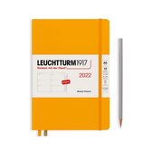 Leuchtturm - Agenda - 2022 - Weekly planner - 1 week per 2 pagina's - 12 maanden - A5 - 14,5 x 21 cm - Hardcover - Oranje