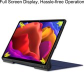Tablet Hoes geschikt voor Lenovo Yoga Tab 13 (2021) - Tri-Fold Book Case - Donker Blauw