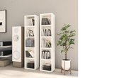 Kast - CD -Boeken - Wit - 2 stuks - Spaanplaat - Modern - Design - Luxe - Nieuwste Collectie