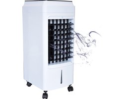 Aircooler 4 liter - LWCD-002B met timer en afstandsbediening - luchtbevochtiger, ventilator + 2 ijspacks - ventilator