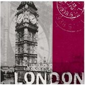 TiFlair - servetten - 33 x 33 - lunchservetten - Global City - London