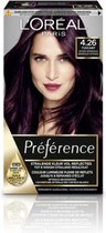3x L'Oréal Preference Haarkleuring 4.26 Tuscany - Intens Bordeaux