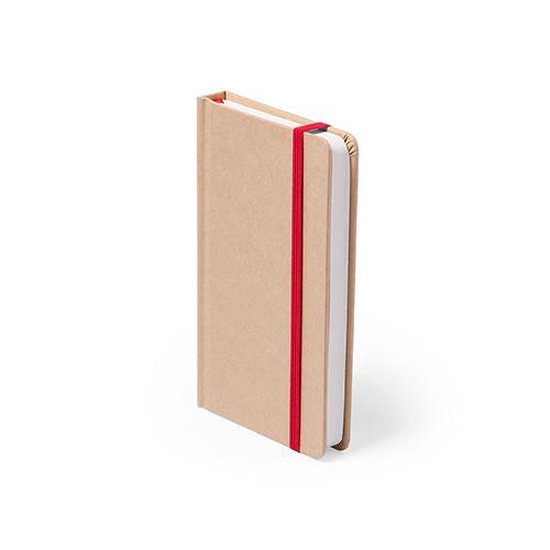 Cahier A6, cahier à couverture rigide, avec élastique rouge