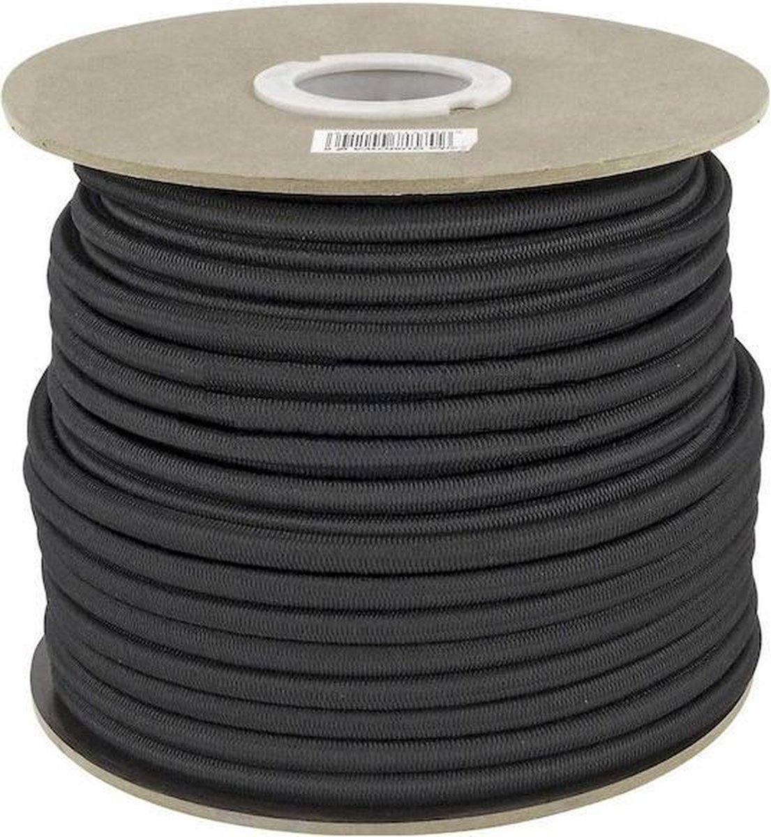 50 meter Elastisch Touw - 4 mm - ZWART - elastiek op rol