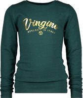 Vingino Longsleeve Logo Meisjes Katoen Donkergroen Mt 98