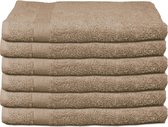 Polydaun Handdoek - Taupe - 6 stuks - 50x100 cm