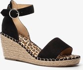 Blue Box dames espadrilles met sleehak - Zwart - Maat 39