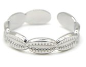 Dielay - Ring Schelpen - RVS - One Size - Zilverkleurig