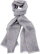 We Love Ties - Herensjaal Just Paisley grey - grijs / blauw / off-white