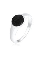 Elli Dames Ring zegelring royal mat geo basic trend 925 zilver