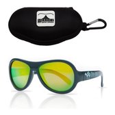 Shadez - Turtle Junior - Onbreekbare Zonnebril kind - UV 400 – Groene Spiegelglazen - Maat 3-7 Jaar - Inclusief Koker