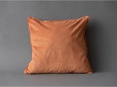Kussenhoes licht bruin rib 50x50 cm