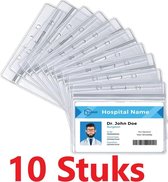 Porte-badges d'identité Porte-cartes de visite transparents 10 pièces / Housses pour cartes et cartes / Pochettes d'identité / Porte-cartes en plastique