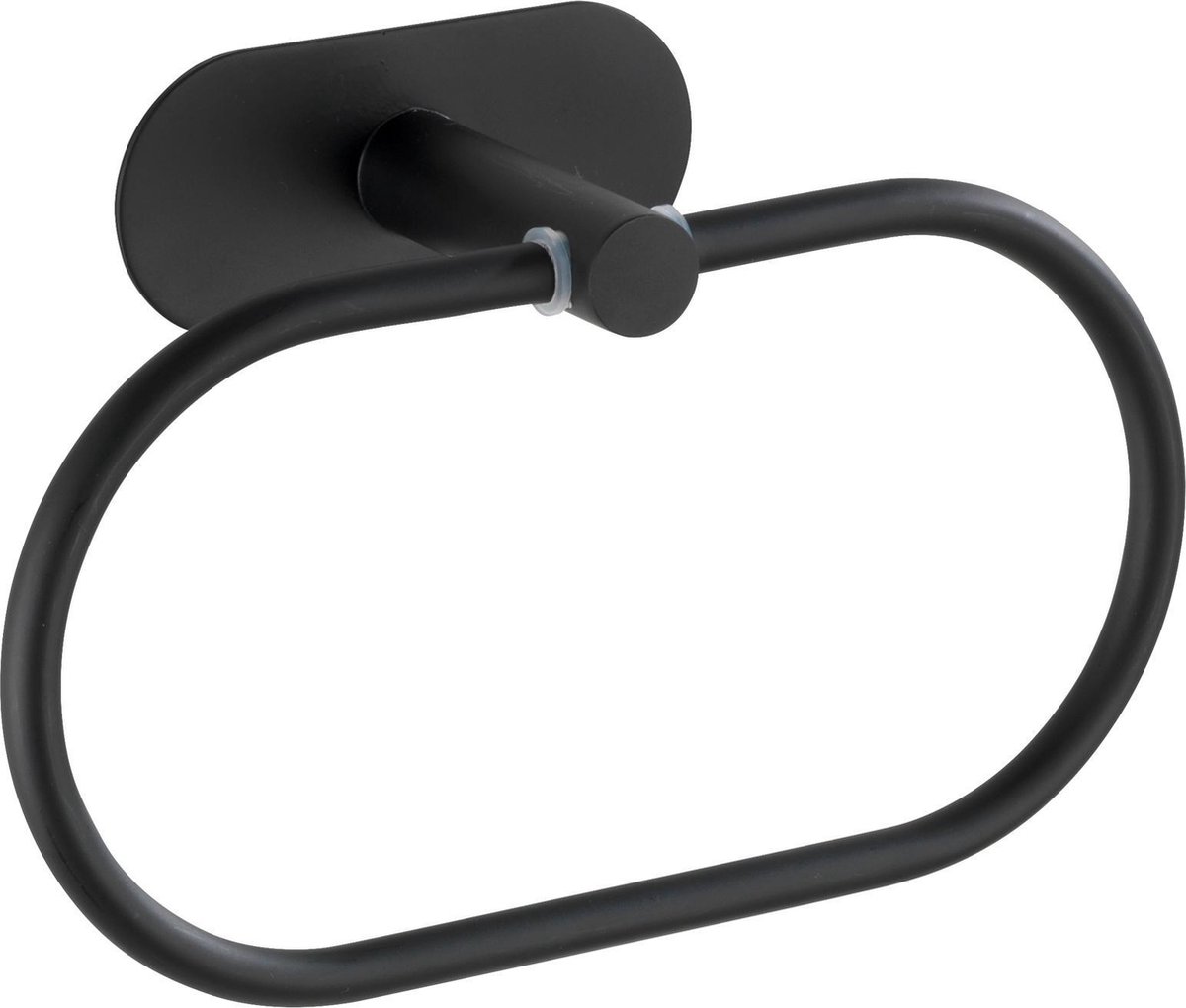 WENKO Turbo-Loc® Handdoekring Orea RVS zwart mat - Handdoekhouder - Bevestigen zonder boren