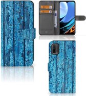Magnet Case Xiaomi Redmi 9T | Poco M3 Telefoonhoesje Wood Blue