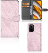 GSM Hoesje Poco F3 | Xiaomi Mi 11i Flip Case Marble Pink