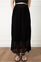 La Pèra Zwarte chiffon rok Dames - One Size