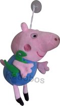 Peppa pig knuffel - George 19 cm met zuignap voor autoraam spiegel etc.