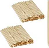 relaxdays 500x bâtonnets de satay - brochettes de bambou 30 cm - brochette de viande - brochette bbq