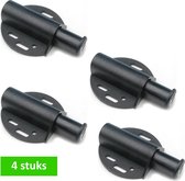 TQ4U magneetsnapper " push to open " - sluitkracht 4 kg - incl sluitplaat - zwart - 4 STUKS