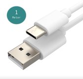 Everytech USB 2.0 naar Type-c kabel - 3A Snelladen - PVC Behuizing - Nickel connectoren - 480 Mbps dataoverdracht - 1 Meter - Plug & Play - RoHS gecertificeerd - Wit