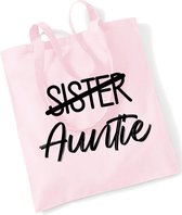 Tas-bekendmaking tante-auntie-pastel roze