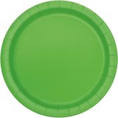 Unique Feestborden Lime 22,8 Cm 16 Stuks