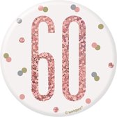 Button 60 Jaar Rosé Goud 8cm