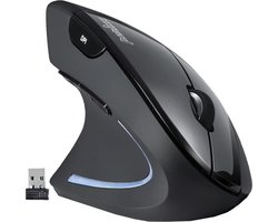 Perixx Perimice-713L Ergonomische muis USB Optisch Zwart 5 Toetsen 2000 dpi Ergonomisch
