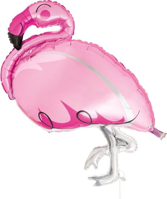 Flamingo Helium Ballon 89cm leeg