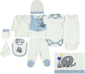 Alfabet hydrofiele doek cadeau - Baby newborn 10-delige kleding set olifant - Little peanut - Newborn kleding set - Newborn set - Babykleding - Babyshower cadeau - Kraamcadeau