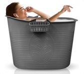 Fentic zitbad voor volwassenen – Bath Bucket – 200L – mobiele badkuip – zitbad voor in de douche - Grijs