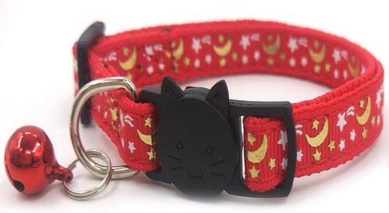 ACE Pets Kattenhalsband met Veiligheidssluiting – Halsband Kat & Kitten - Kittenhalsband & Kattenbandje met Belletje - Rood - ACE Pets