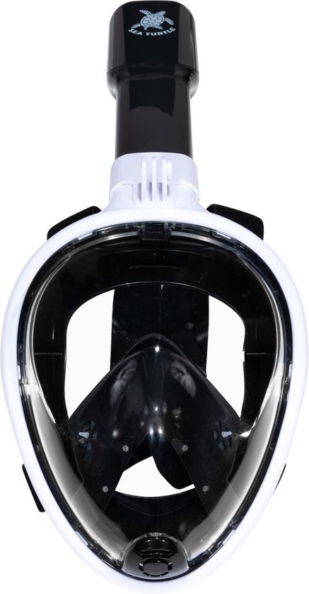 Sea Turtle Full Face Mask - Masque de plongée avec tuba - L / XL - Blanc / Noir