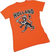 Dames T-shirt oranje Holland met leeuw | WK Voetbal Qatar 2022 | Nederlands elftal shirt | Nederland supporter | Holland souvenir | Maat 3XL