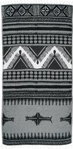 Fienzi - Aztec - Exclusive Black & White, Anatolian Motif Turkish Peshtemal  -  Hamamdoek 90 x 175 cm - Stranddeken, Strandlaken  - Hammam Towel, Beach Towel