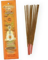 Wierook, handgerold, Prabhuji's Gifts, 'Chakra 2 (oranje)', 20 sticks